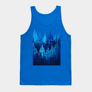 Pine Forest - Blue Light Tank Top